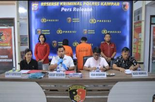 Polres Kampar Ungkap Fakta Aksi Bejat Ayah Tiri Cabuli Anak Tiri : Sejak 2014